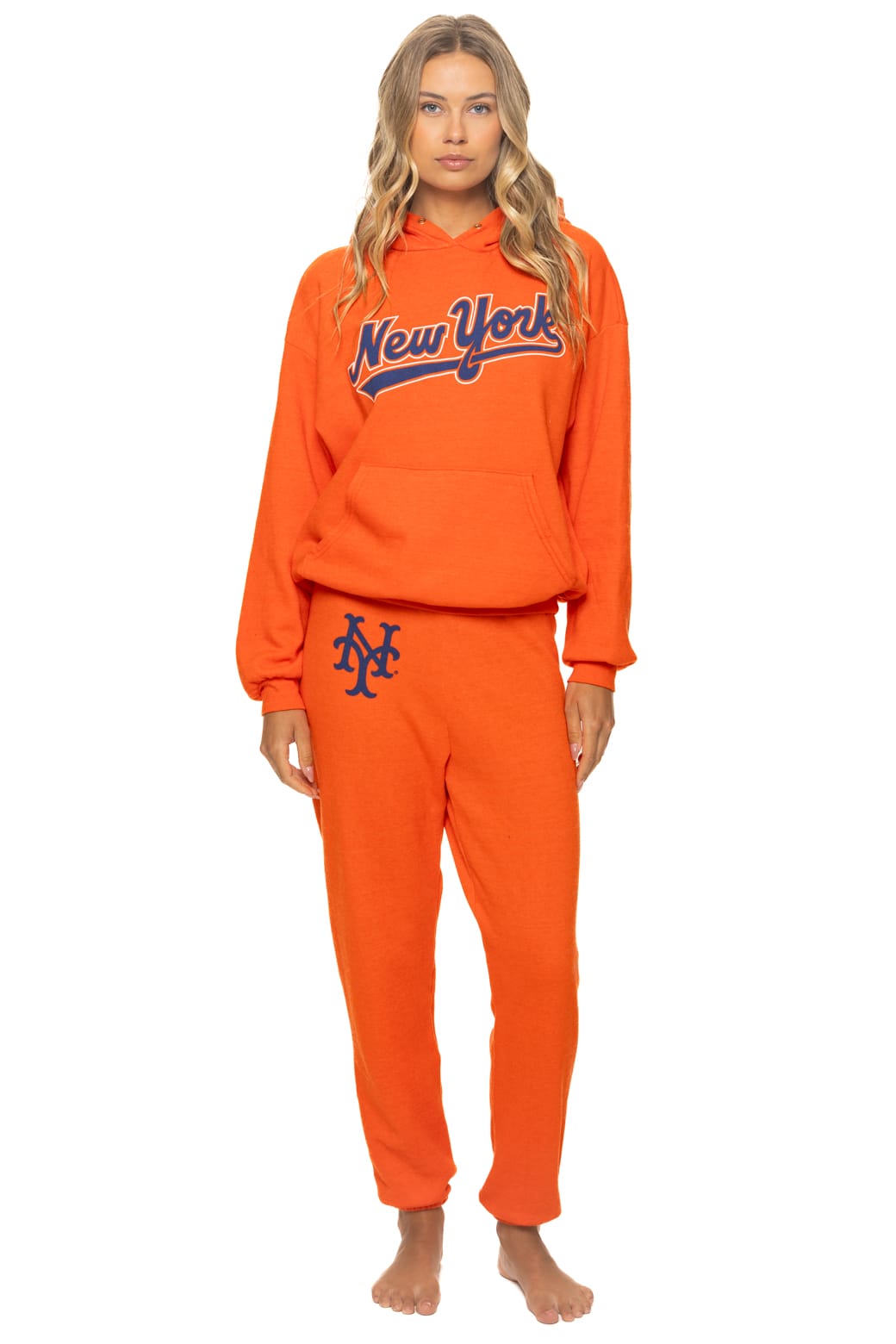 Retro NY METS 2026 UNISEX SWEATPANTS - ORANGE