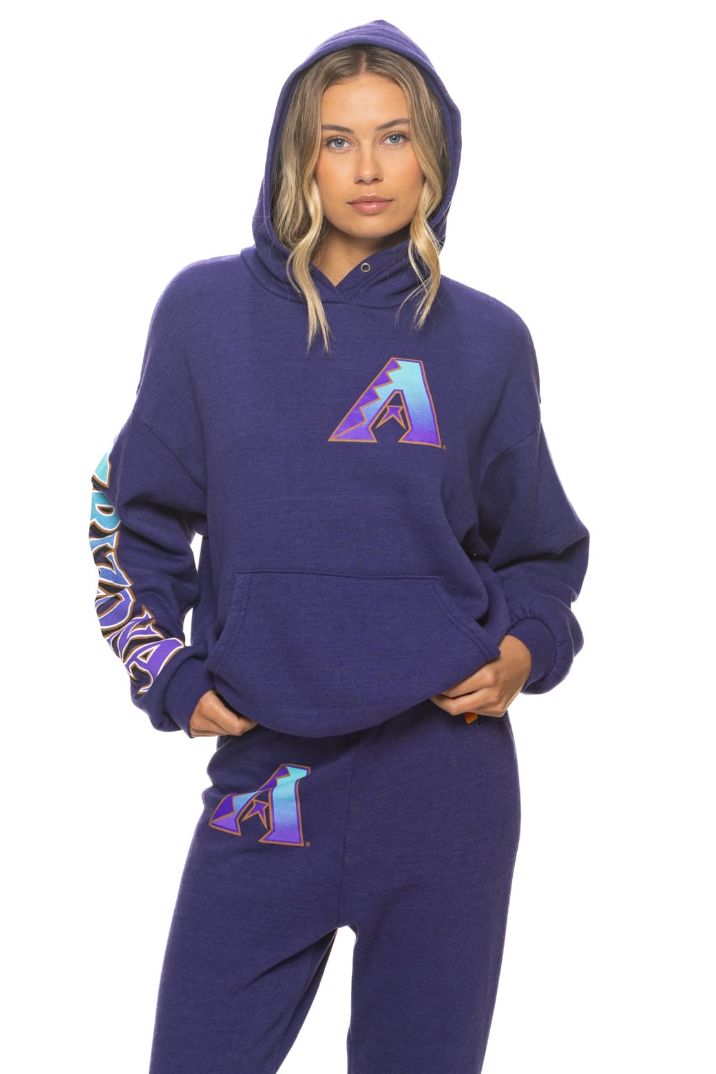 Retro ARIZONA DIAMONDBACKS 2026 RELAXED PULLOVER HOODIE - DEEP PURPLE