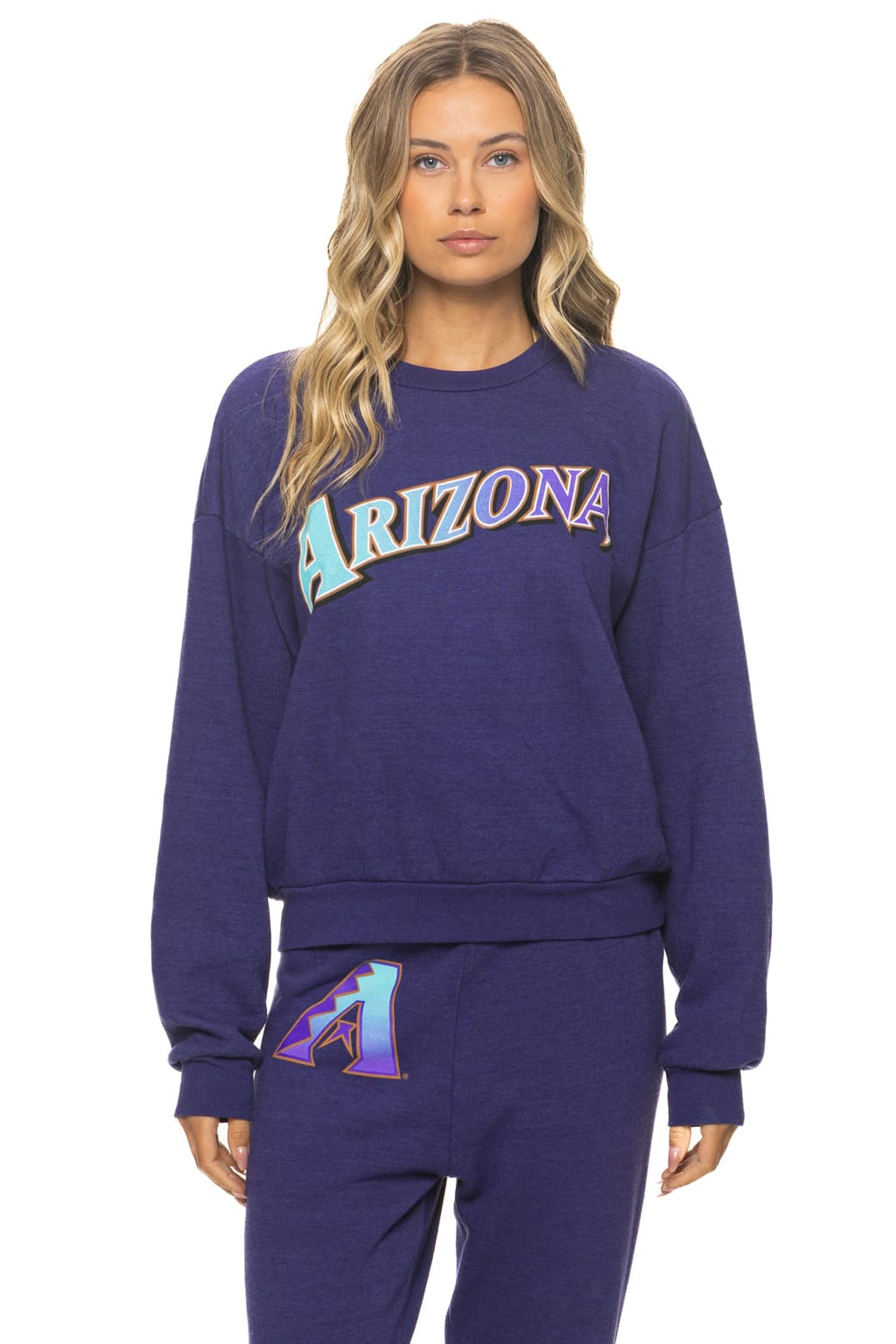 Retro ARIZONA DIAMONDBACKS 2026 RELAXED CREW SWEATSHIRT - DEEP PURPLE
