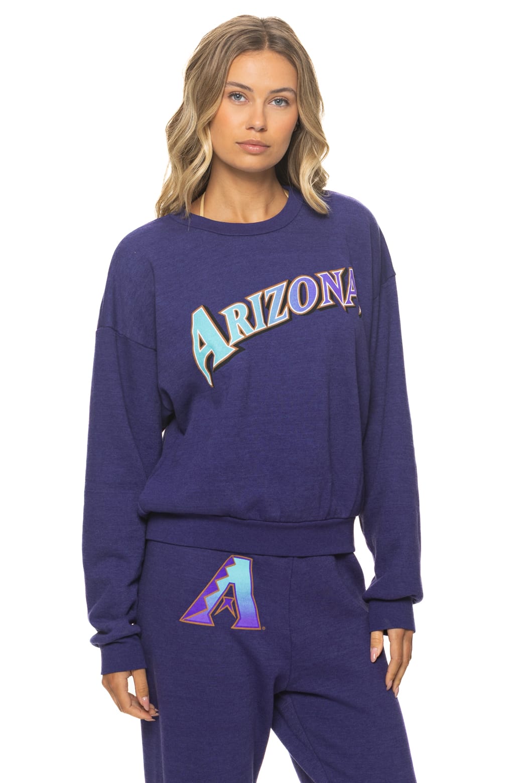 Retro ARIZONA DIAMONDBACKS 2026 RELAXED CREW SWEATSHIRT - DEEP PURPLE