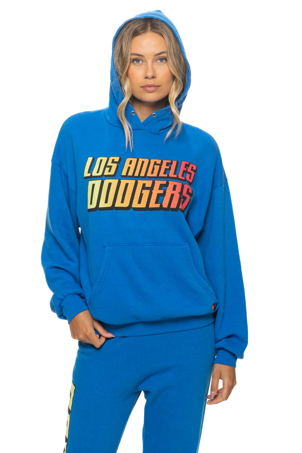 Retro LOS ANGELES DODGERS 2026 RELAXED PULLOVER HOODIE - OCEAN