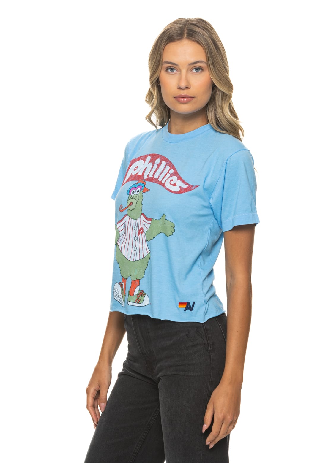 Retro PHILLIES FANATIC BOYFRIEND TEE - SKY