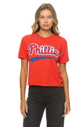 Retro PHILADELPHIA PHILLIES 2026 BOYFRIEND TEE - RED