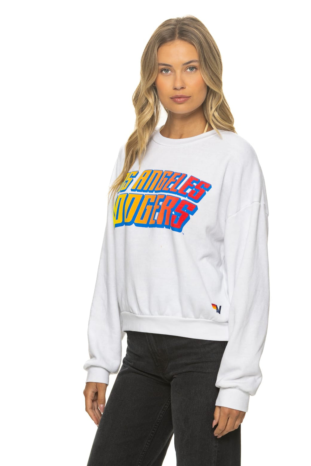 Retro LOS ANGELES DODGERS 2026 RELAXED CREW SWEATSHIRT - WHITE