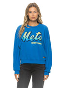 Retro NY METS 2026 RELAXED CREW SWEATSHIRT - OCEAN