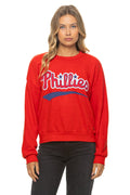 Retro PHILADELPHIA PHILLIES 2026 RELAXED CREW SWEATSHIRT - RED