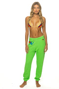 Retro LOGO SWEATPANTS - NEON MINT