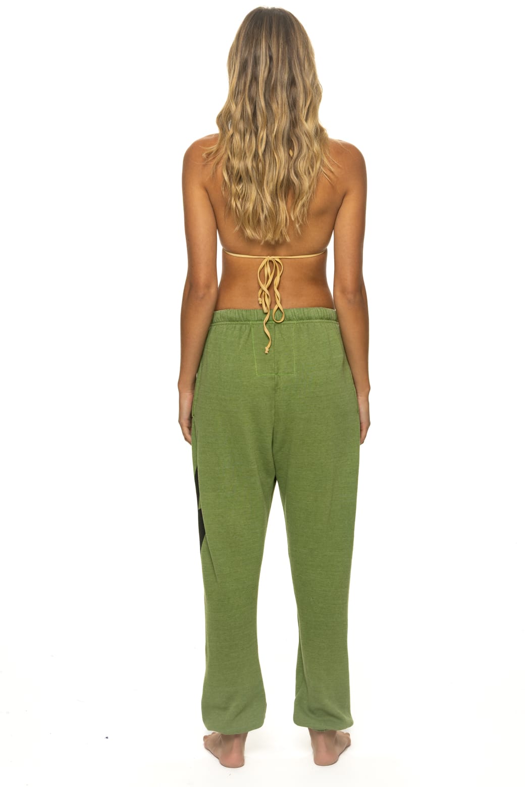 Retro BOLT PRINT UNISEX SWEATPANTS - JUNGLE GREEN