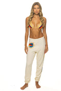 Retro AVIATOR NATION VENICE SWEATPANTS - VINTAGE WHITE