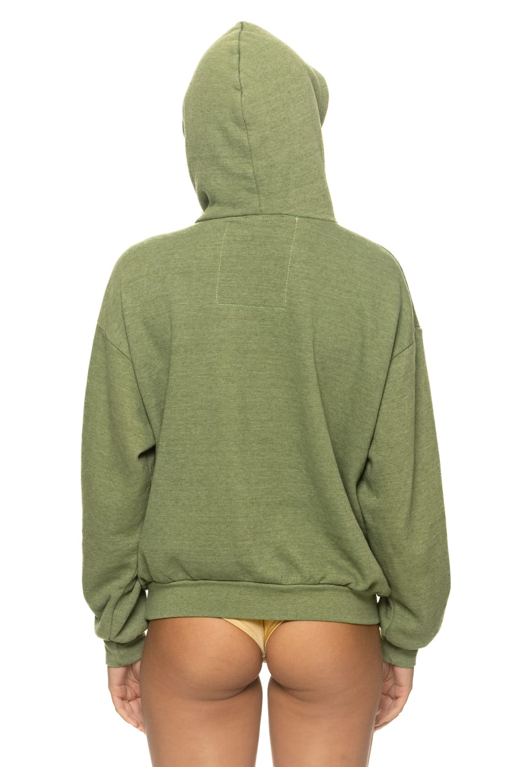 Retro WAVE STRIPE 4 PULLOVER HOODIE RELAXED - JUNGLE GREEN GREEN
