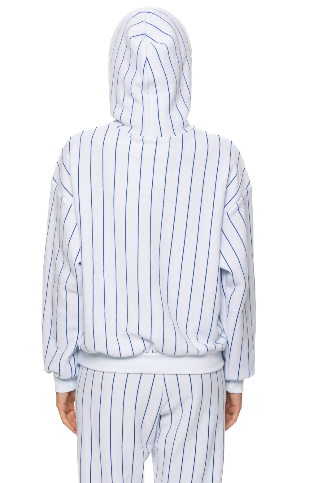 Retro LOS ANGELES DODGERS PINSTRIPE 2026 RELAXED PULLOVER HOODIE - WHITE BLUE