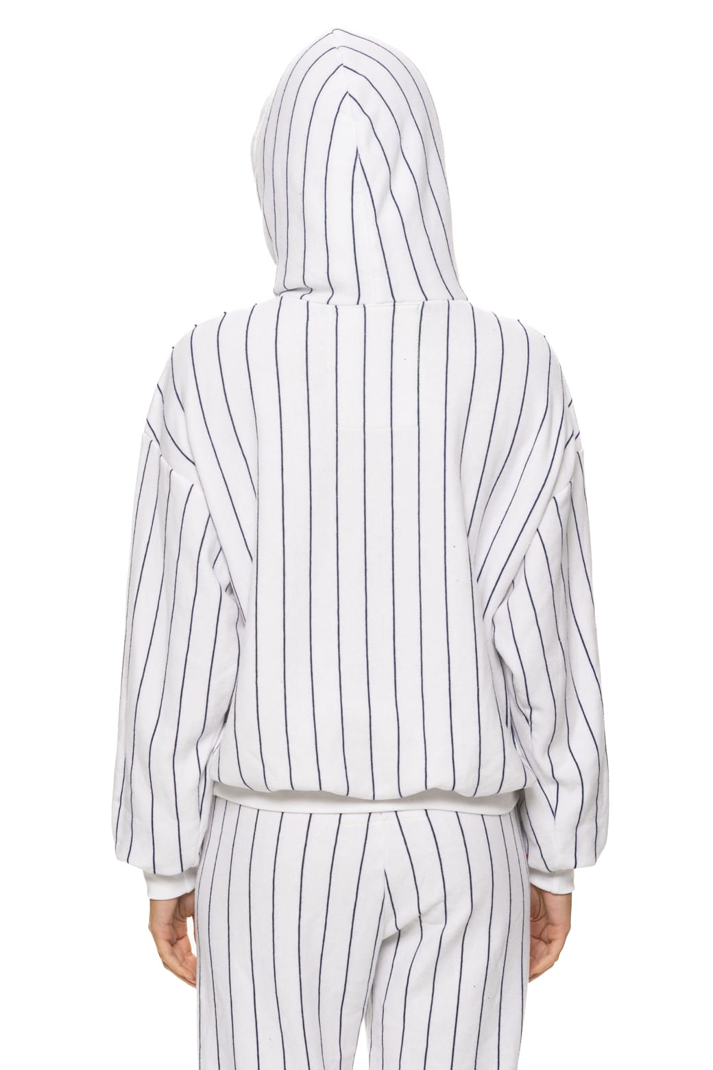Retro NEW YORK YANKEES PINSTRIPE 2026 RELAXED PULLOVER HOODIE - WHITE NAVY