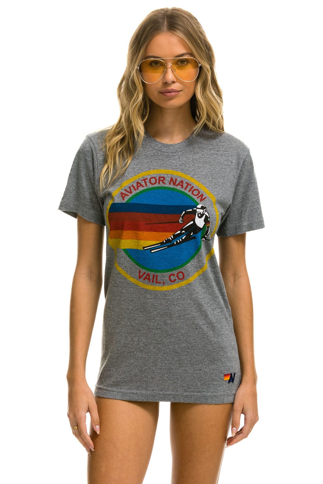 Retro AVIATOR NATION VAIL TEE - HEATHER