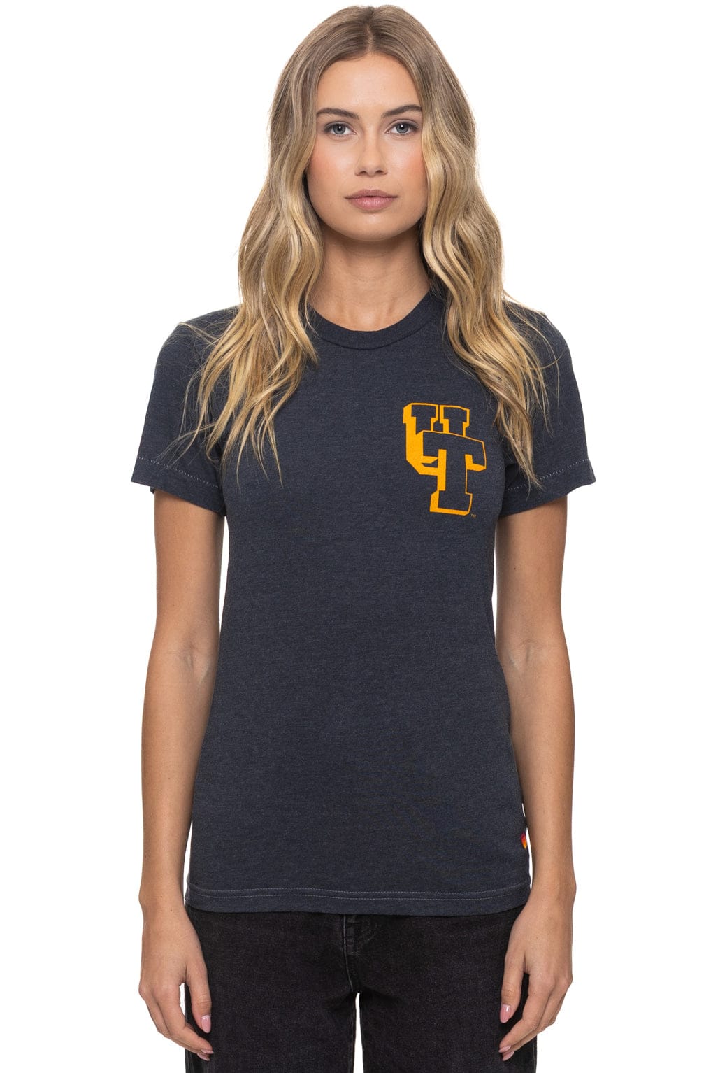 Retro UNIVERSITY OF TENNESSEE BOLT CREW TEE SHIRT - CHARCOAL