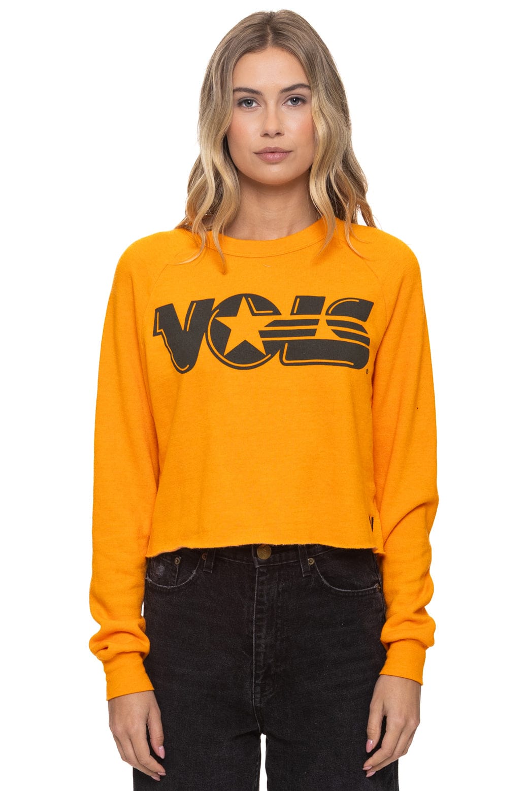 Retro UNIVERSITY OF TENNESSEE VOLS CROPPED CREW SWEATSHIRT - TENNESSEE ORANGE
