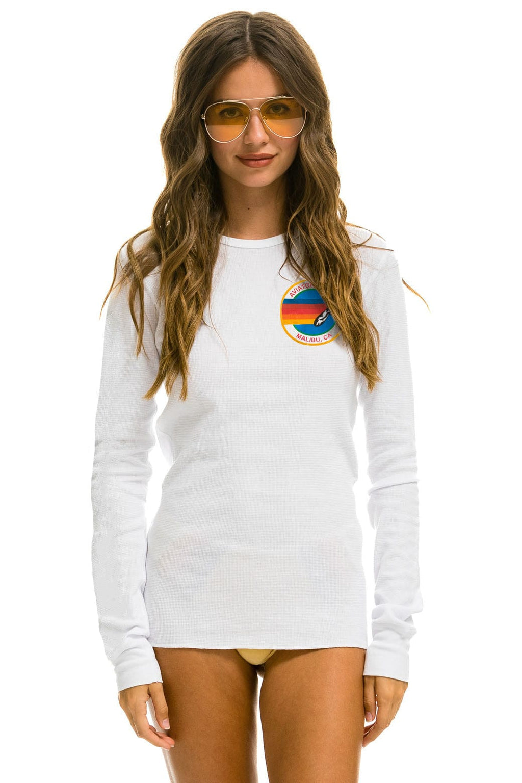 Retro AVIATOR NATION MALIBU THERMAL - WHITE