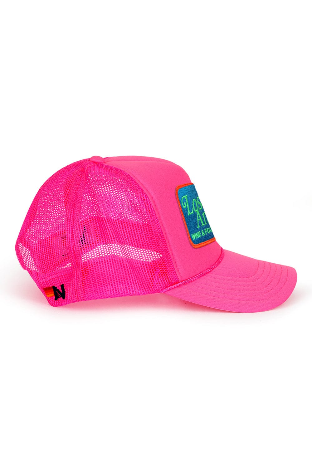 Retro LOS ANGELES WINE & FOOD 2025 VINTAGE LOW RISE TRUCKER - NEON PINK