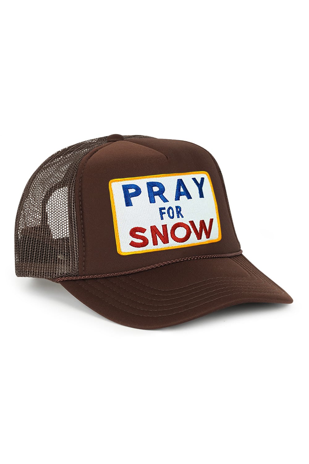 Retro PRAY FOR SNOW VINTAGE TRUCKER HAT