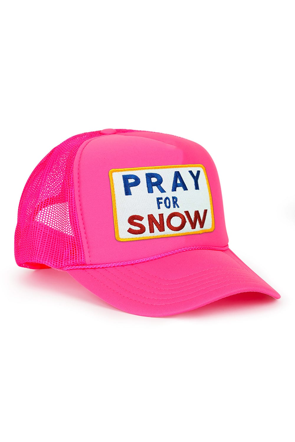 Retro PRAY FOR SNOW VINTAGE TRUCKER HAT