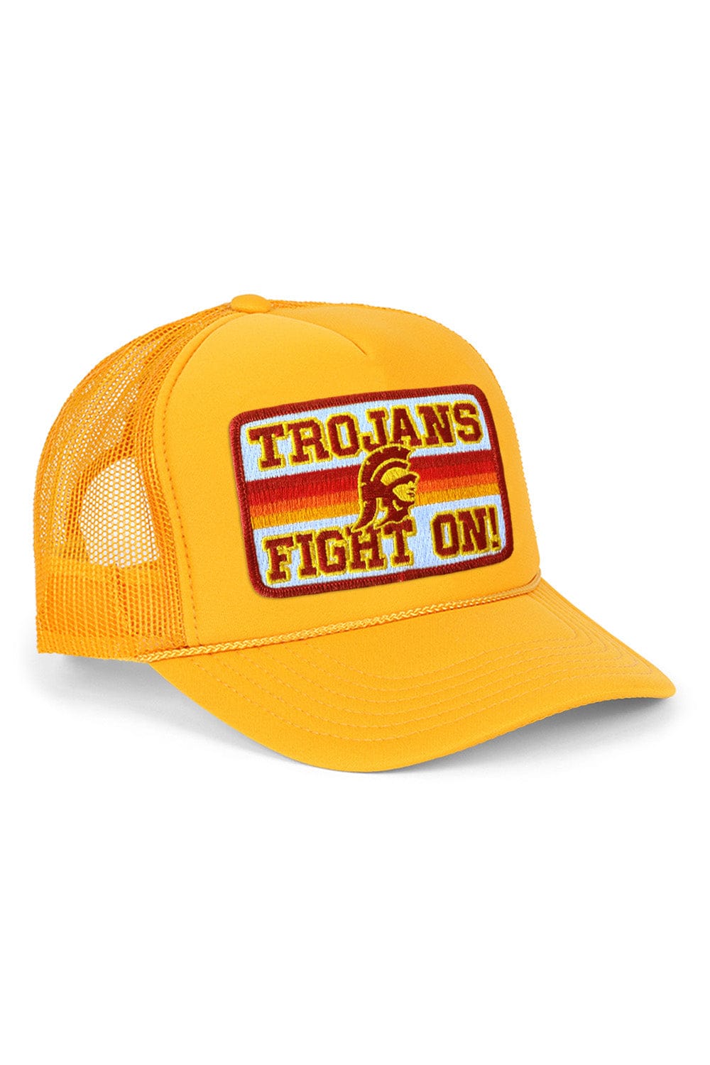 Retro UNIVERSITY OF SOUTHERN CALIFORNIA FIGHT ON VINTAGE LOW RISE TRUCKER - GOLD