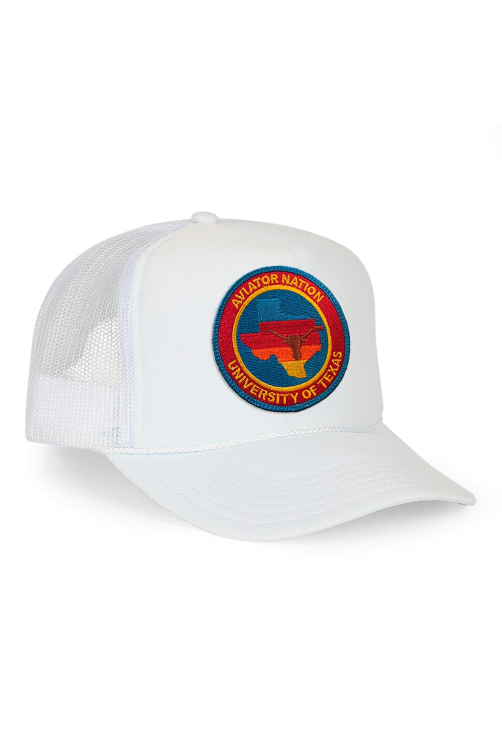 Retro UNIVERSITY OF TEXAS CIRCLE PATCH VINTAGE LOW RISE TRUCKER - WHITE