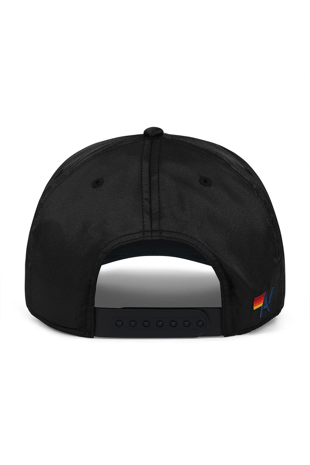 Retro MEMBERS EXCLUSIVE VINTAGE SATIN SCRIPT TRUCKER HAT - BLACK NEON YELLOW