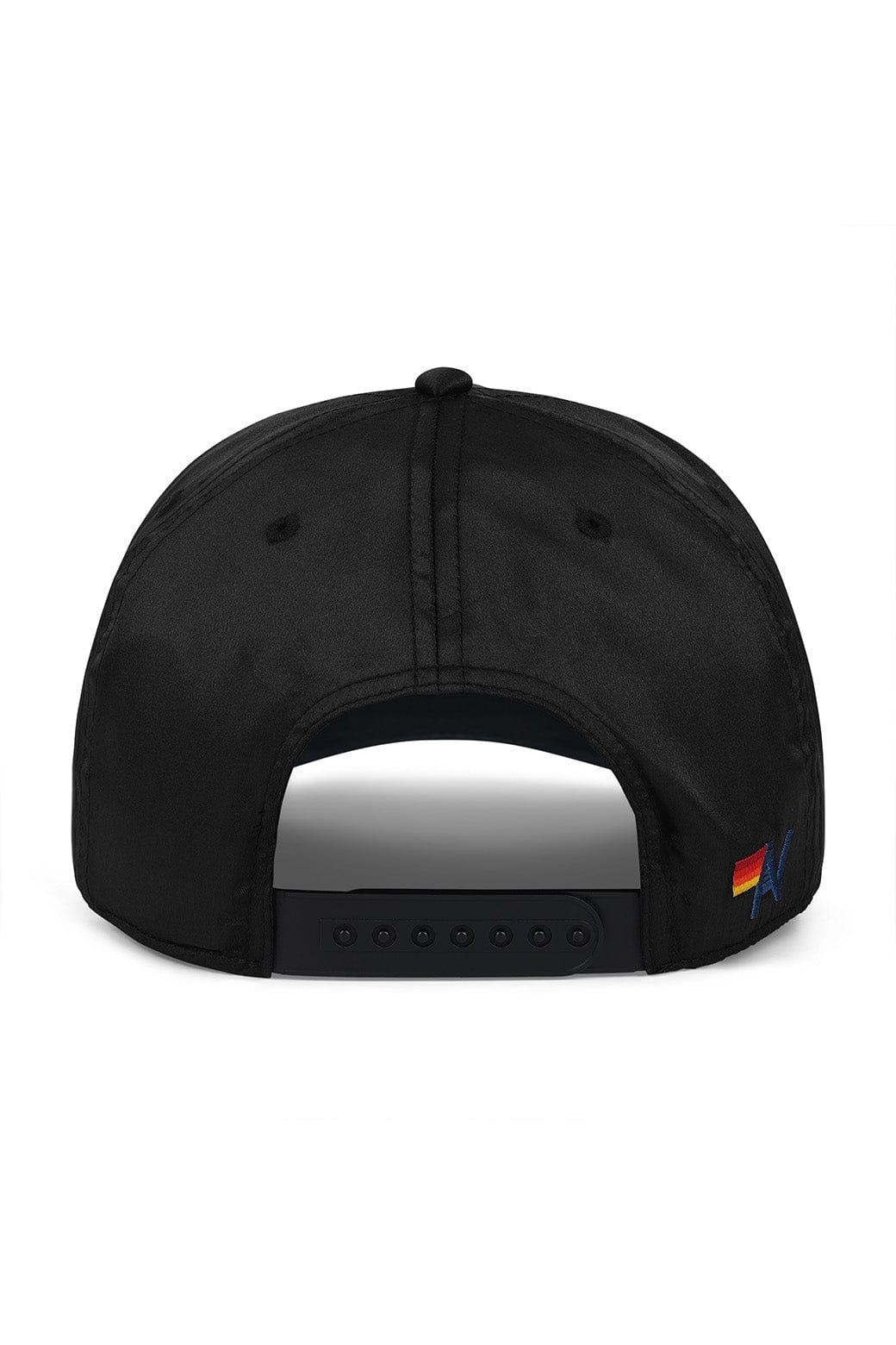 Retro MEMBERS EXCLUSIVE VINTAGE SATIN SCRIPT TRUCKER HAT - BLACK NEON YELLOW