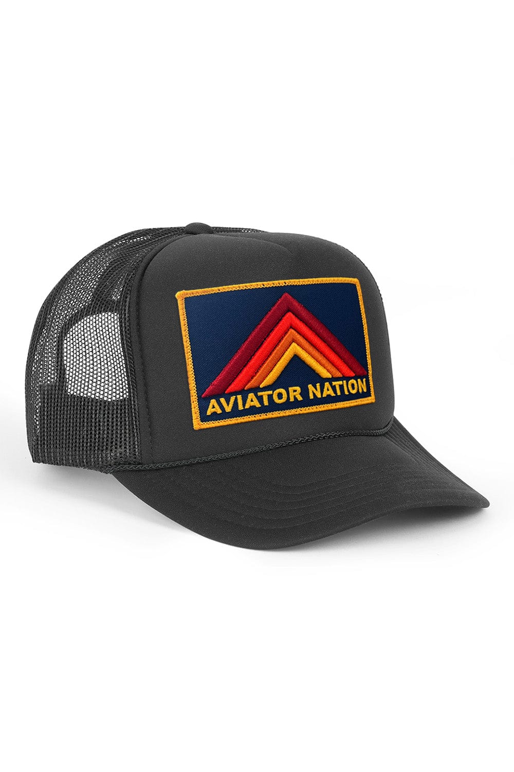 Retro MOUNTAIN STRIPE VINTAGE TRUCKER HAT