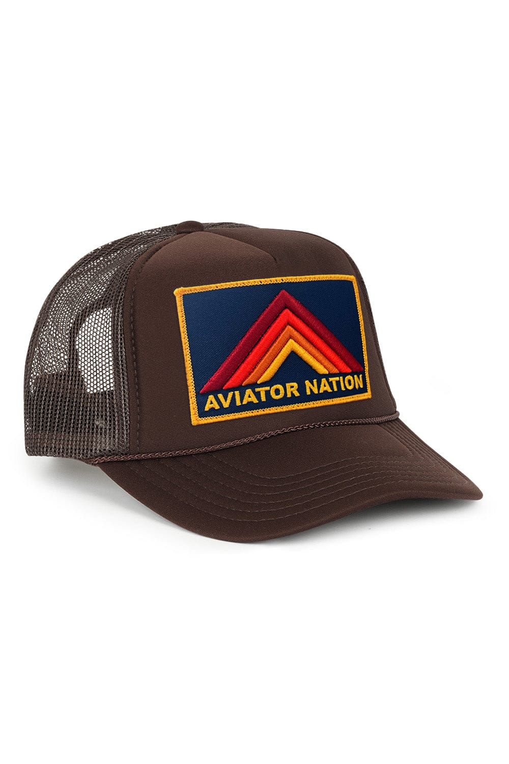 Retro MOUNTAIN STRIPE VINTAGE TRUCKER HAT