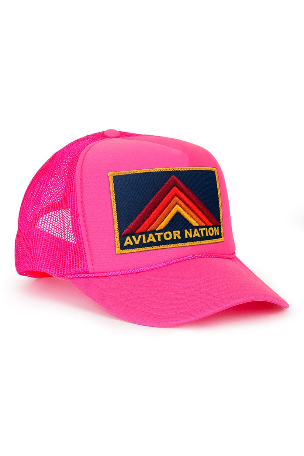 Retro MOUNTAIN STRIPE VINTAGE TRUCKER HAT