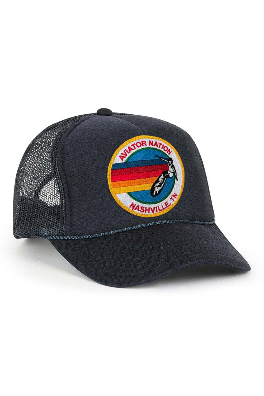 Retro AVIATOR NATION NASHVILLE VINTAGE LOW RISE TRUCKER HAT