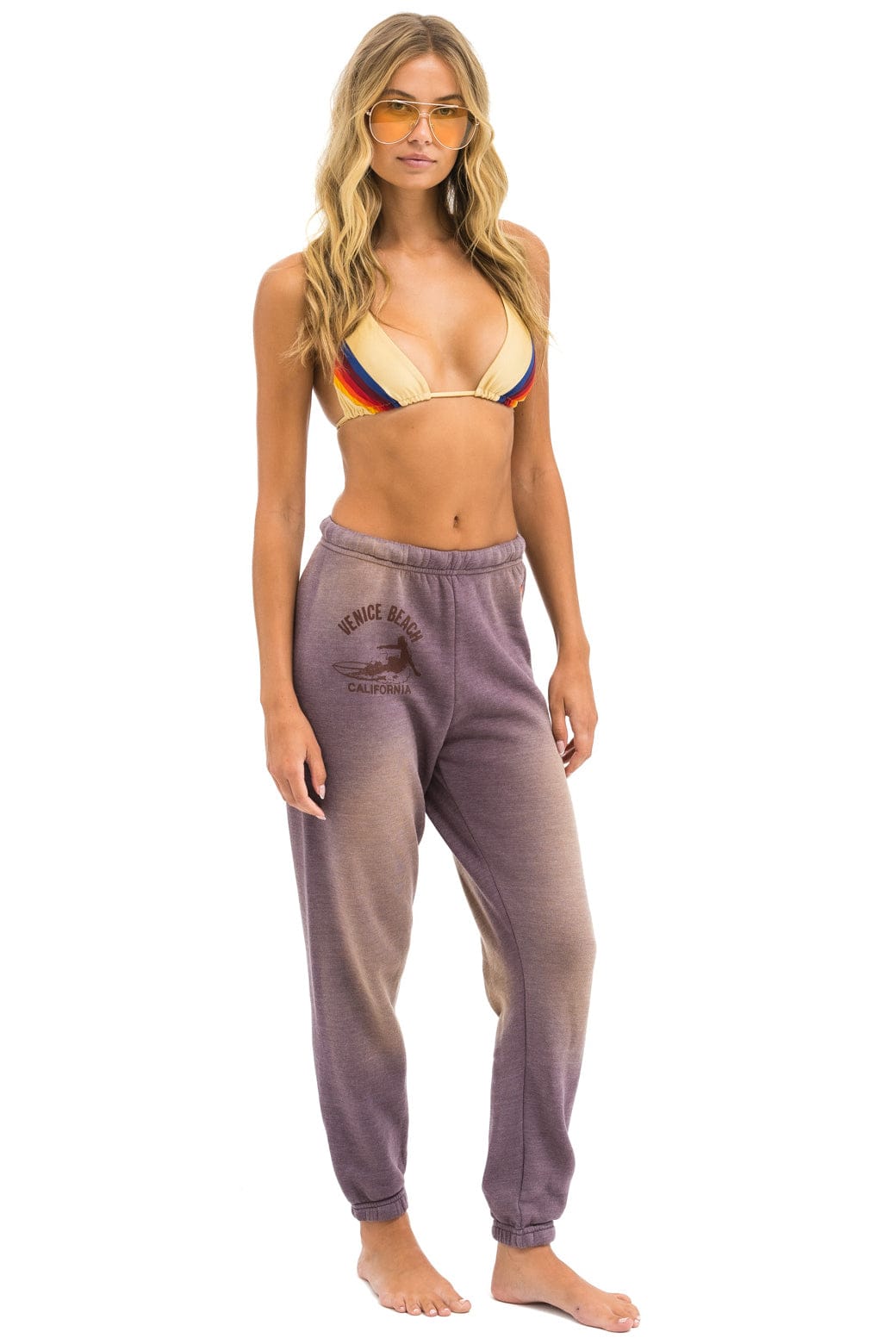 Retro VENICE SURFER SWEATPANTS - FADED MOCHA