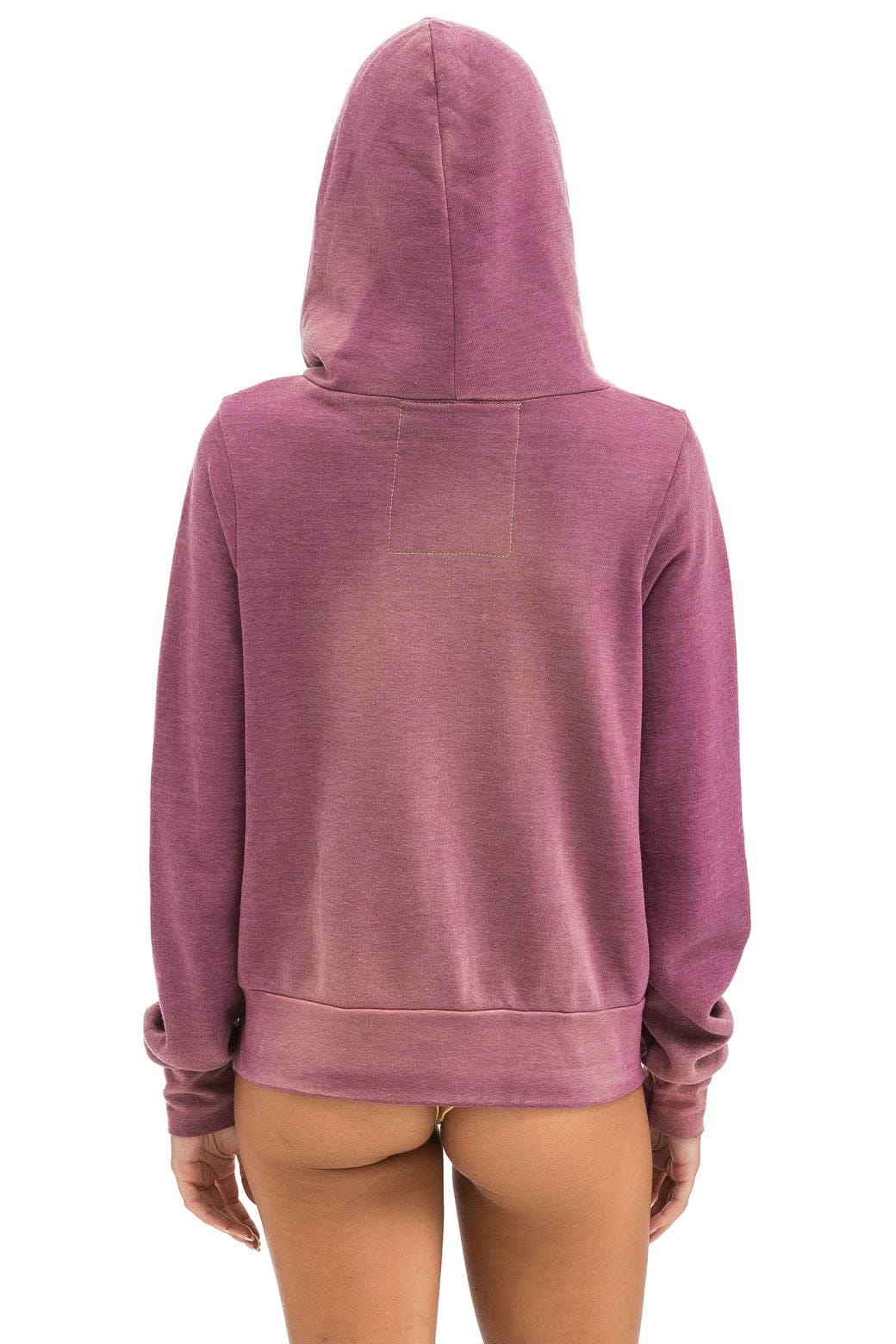 Retro VENICE SURFER ZIP HOODIE - FADED BERRY