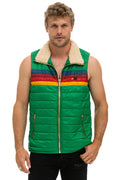 Retro MENS 4 STRIPE VEST SHERPA- AMAZON