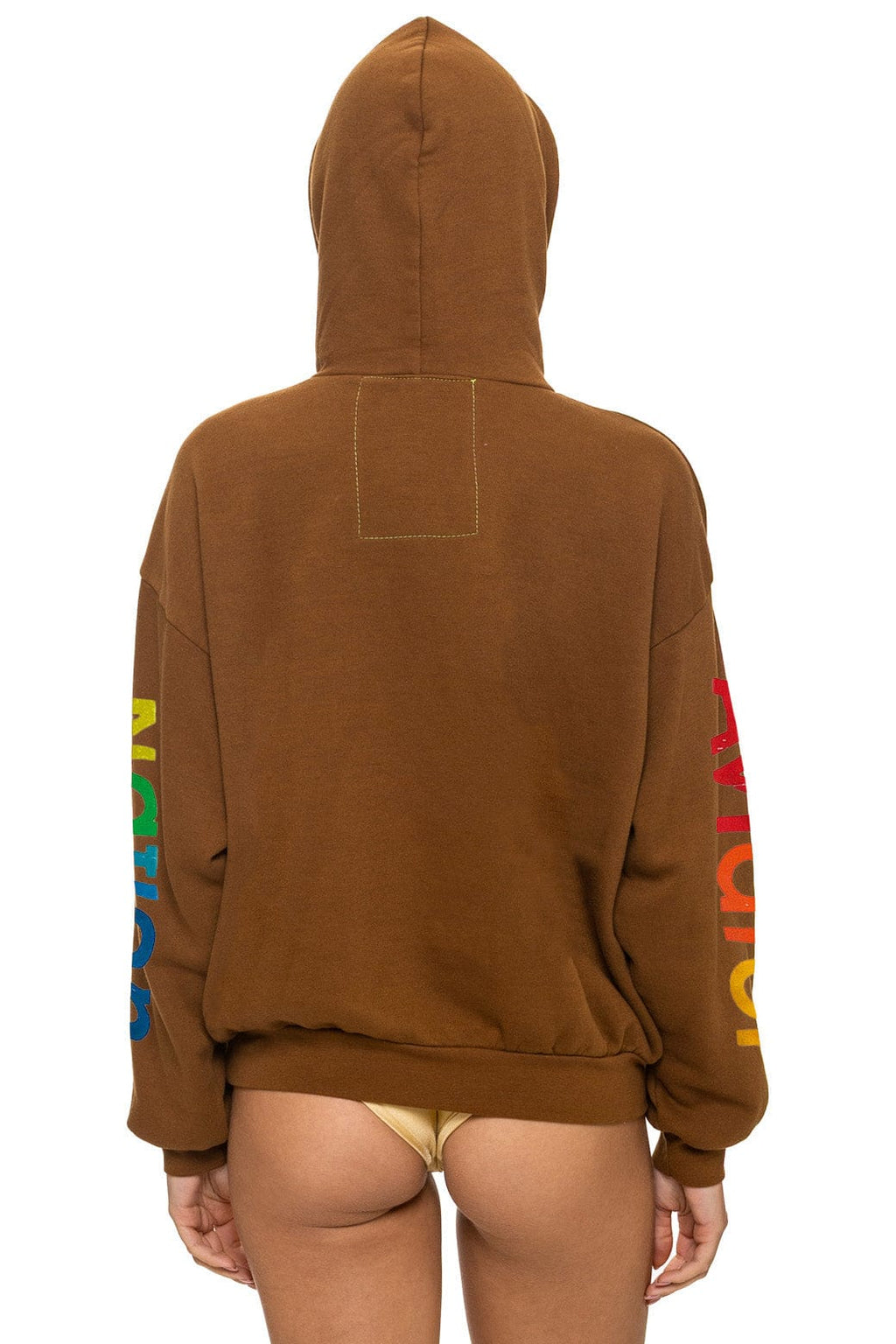 Retro AVIATOR NATION RELAXED PULLOVER HOODIE - CINNAMON