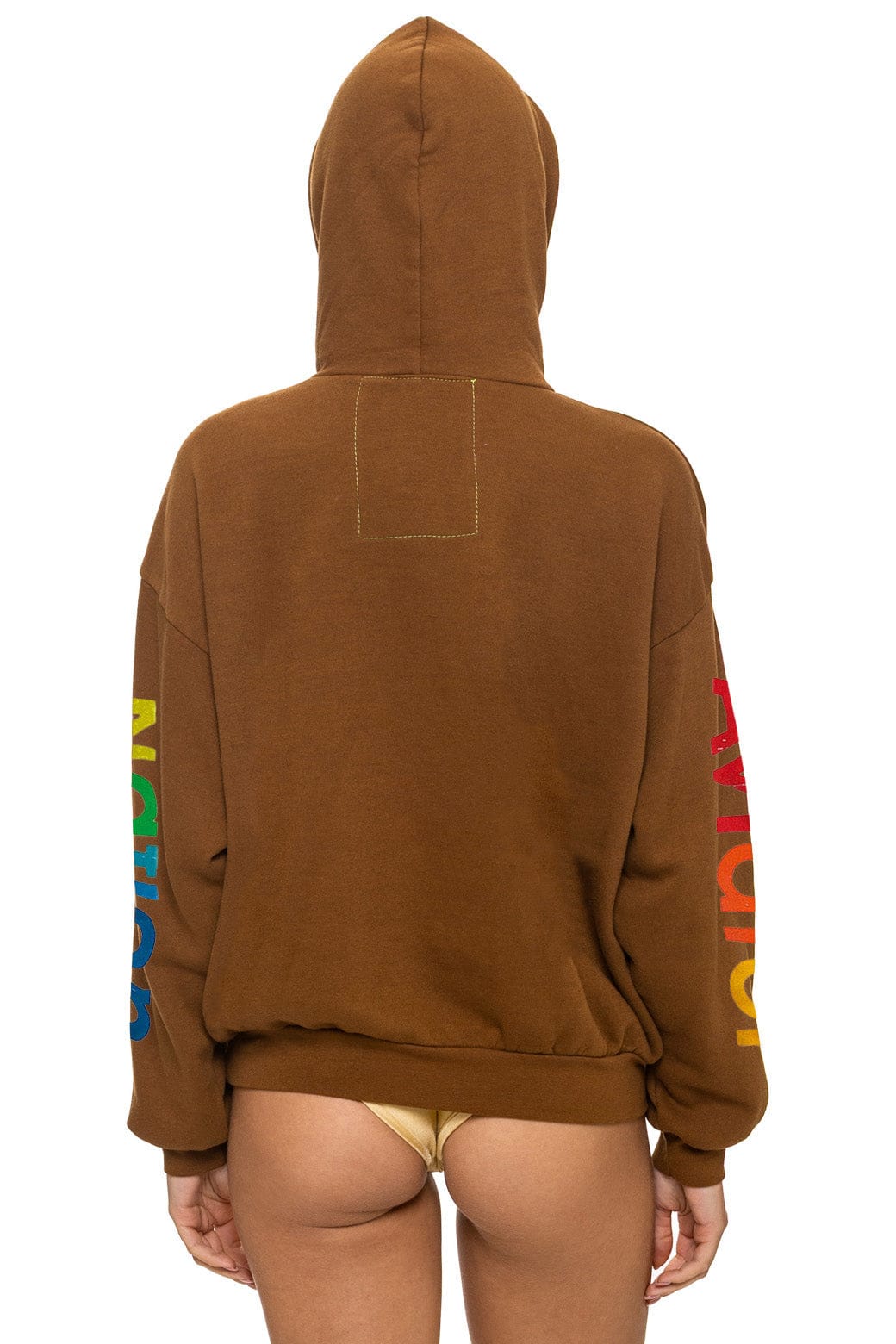 Retro AVIATOR NATION RELAXED PULLOVER HOODIE - CINNAMON