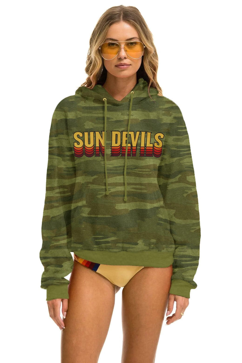 Retro ASU SUN DEVILS PULLOVER HOODIE RELAXED - CAMO