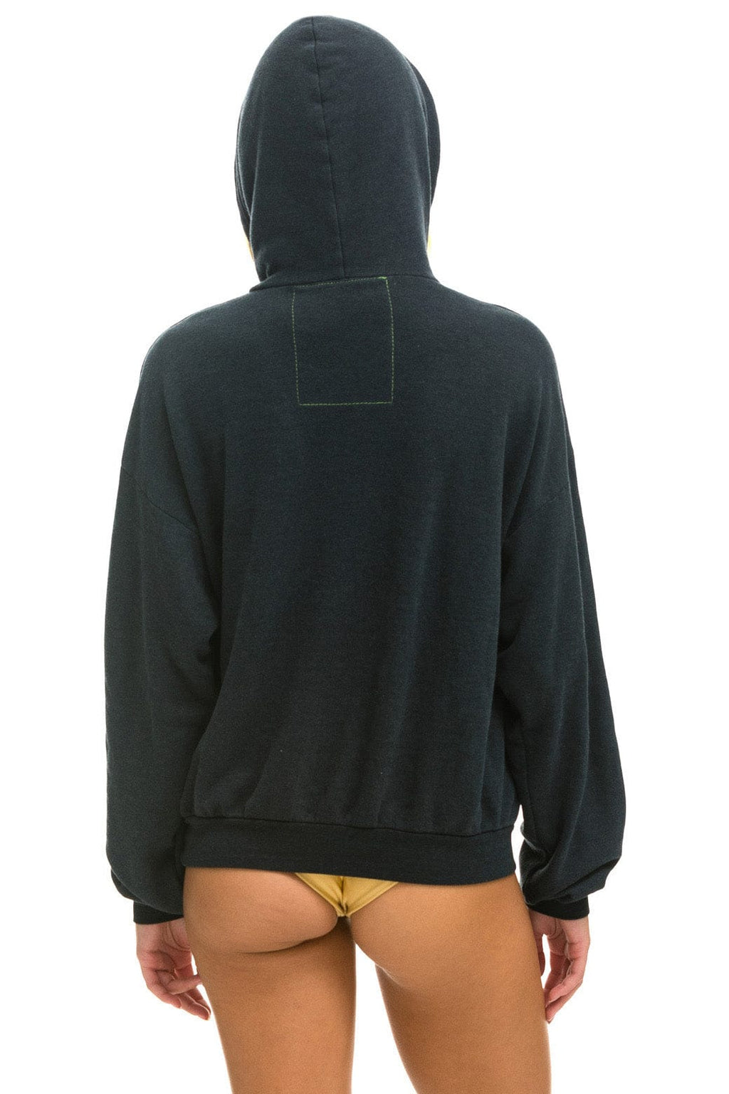 Retro BOLT HEART PULLOVER RELAXED HOODIE - CHARCOAL