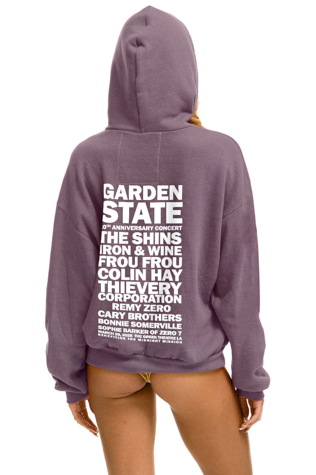 Retro GARDEN STATE CONCERT PULLOVER HOODIE RELAXED - MOCHA