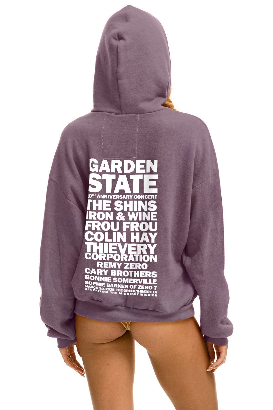 Retro GARDEN STATE CONCERT PULLOVER HOODIE RELAXED - MOCHA