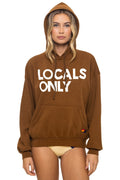 Retro LOCALS ONLY RELAXED PULLOVER HOODIE - CINNAMON