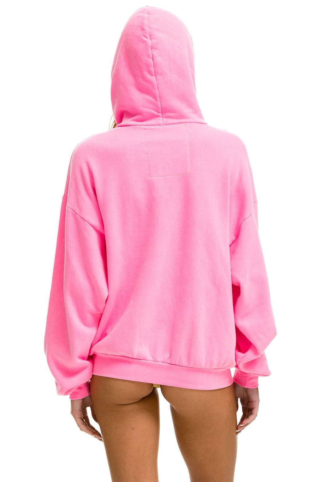 Retro LOVER RELAXED PULLOVER HOODIE - NEON PINK