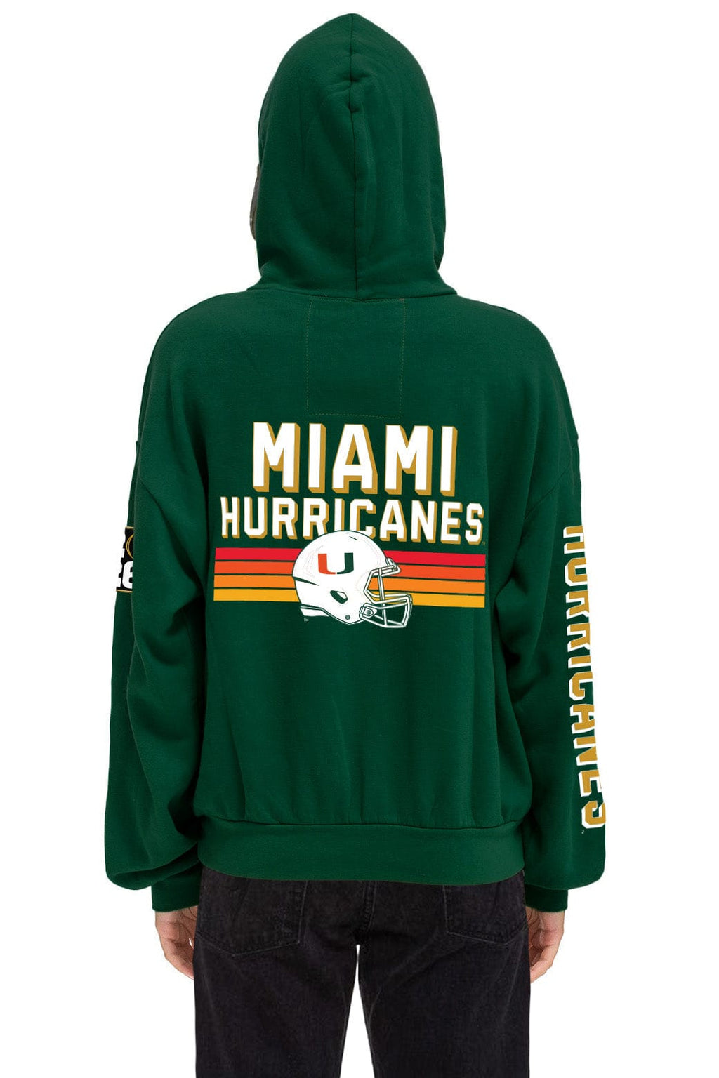 Retro UNIVERSITY OF MIAMI CFP CHAMPIONS 2026 RELAXED PULLOVER HOODIE - MIAMI GREEN