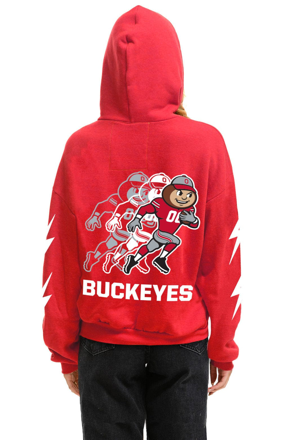 Retro OHIO STATE CFP CHAMPIONS 2025 RELAXED PULLOVER HOODIE - RED