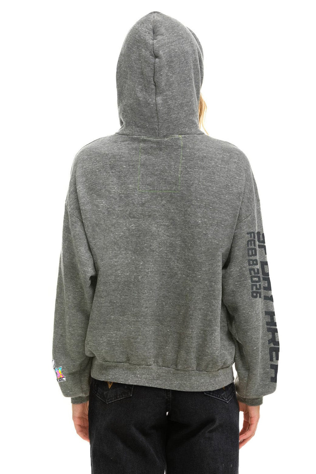 Retro SUPER BOWL 2026 RELAXED PULLOVER HOODIE - HEATHER GREY