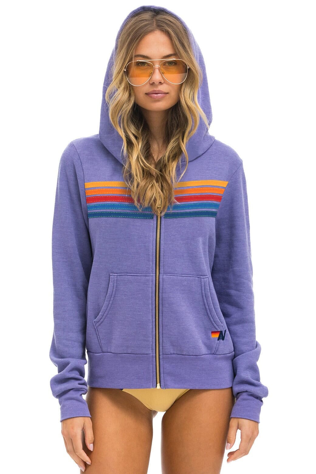 Retro 5 STRIPE HOODIE - LAVENDER