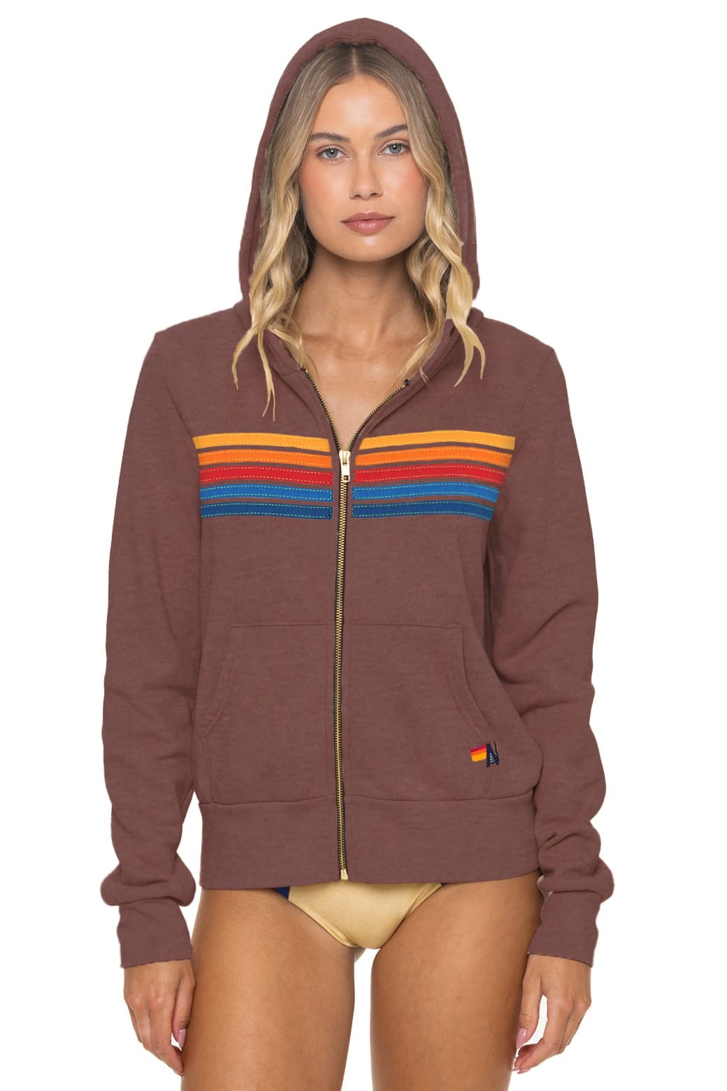 Retro 5 STRIPE HOODIE - MOCHA