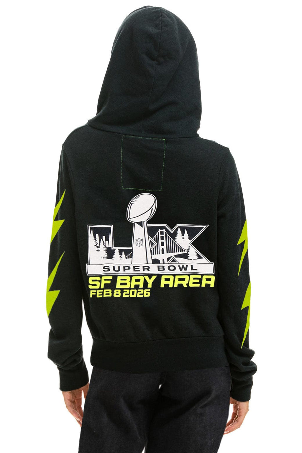 Retro SUPER BOWL 2026 BOLT ZIP HOODIE - CHARCOAL