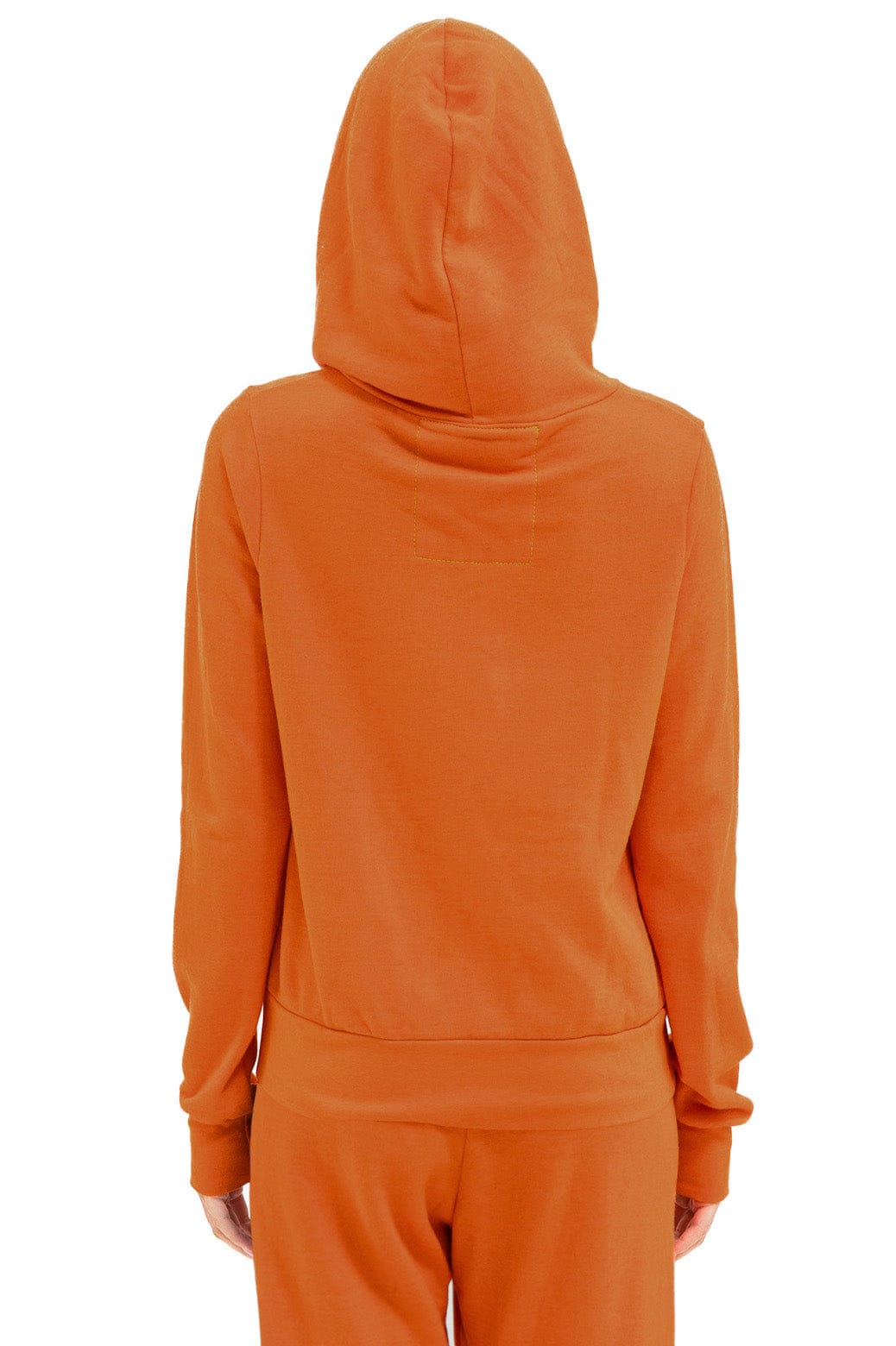 Retro UNIVERSITY OF TEXAS CIRCLE PRINT ZIP HOODIE - BURNT ORANGE