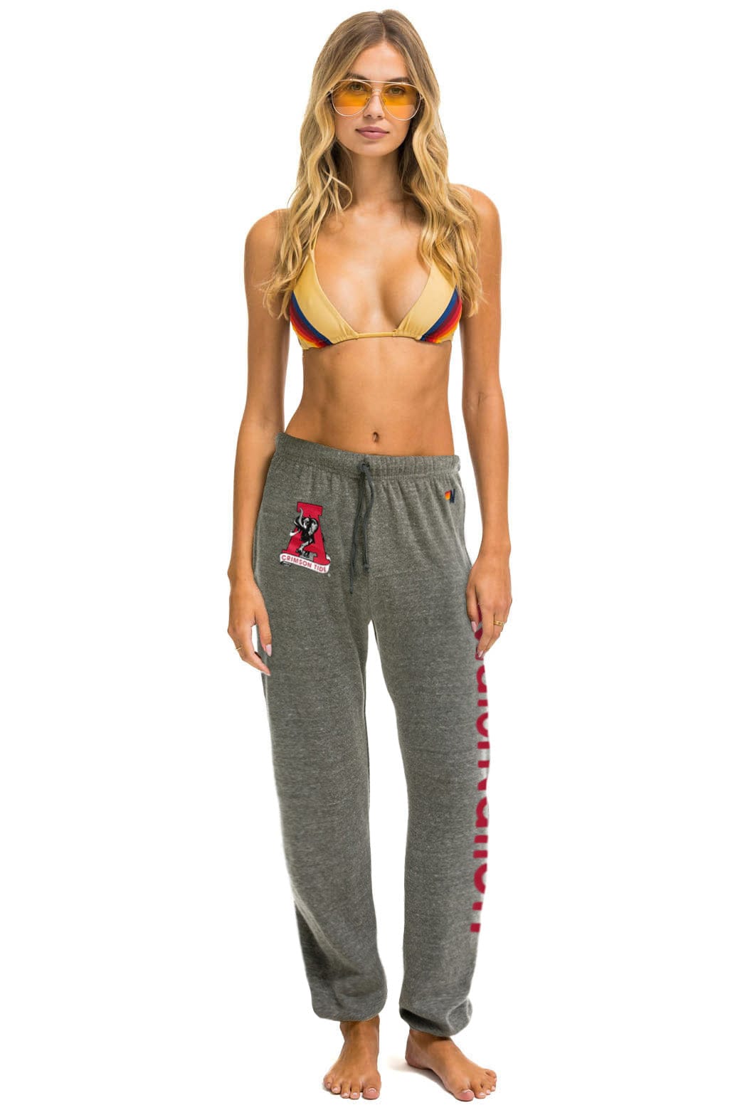 Retro UNIVERSITY OF ALABAMA UNISEX POCKET SWEATPANTS - HEATHER GREY